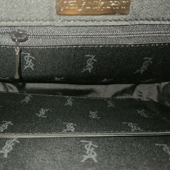 Yves Saint Laurent NEW Black Patent Leather & Gold Heart Vintage Handbag w/ COA - Picture 10 of 13